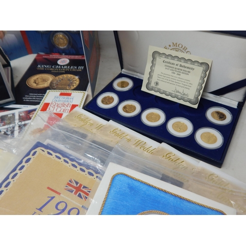 96A - A Quantity of Brilliant Uncirculated Year Sets together with a Collection of Commemorative Crowns & ... 