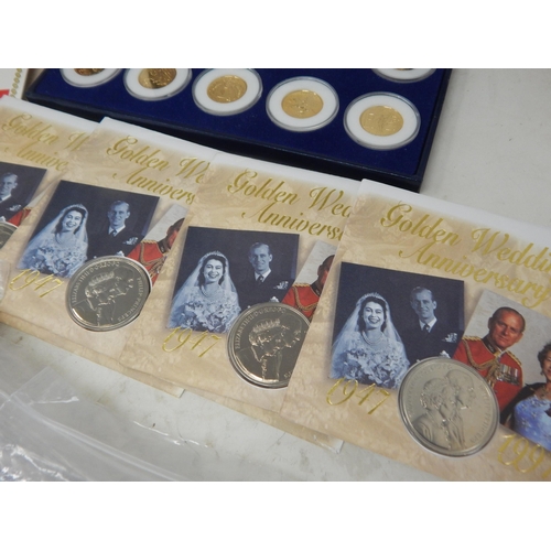 96A - A Quantity of Brilliant Uncirculated Year Sets together with a Collection of Commemorative Crowns & ... 