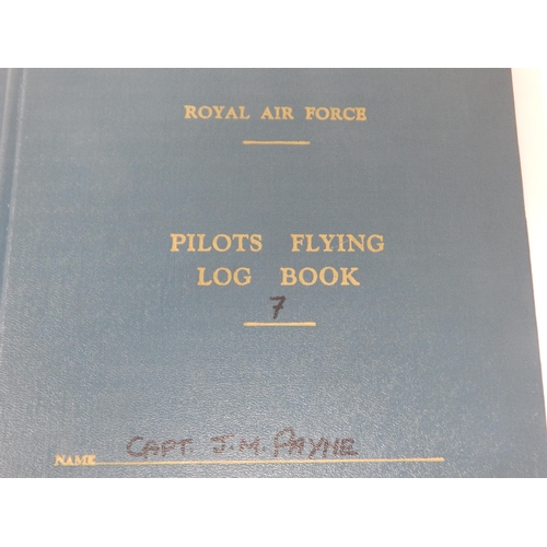 407 - Royal Air Force Pilots Flying Log Books of Captain J. M. Payne (3)