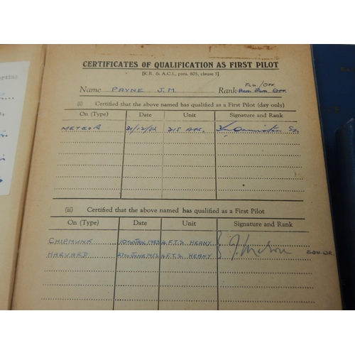 407 - Royal Air Force Pilots Flying Log Books of Captain J. M. Payne (3)