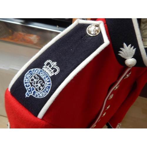 414 - Grenadiers Guards Sergeants Red Dress Tunic with Silver Buttons