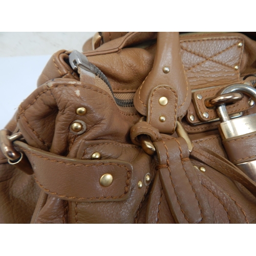 415 - Ladies Bags: Vintage PRADA in good condition, GUCCI in worn condition & CHLOE tan bag in good condit... 