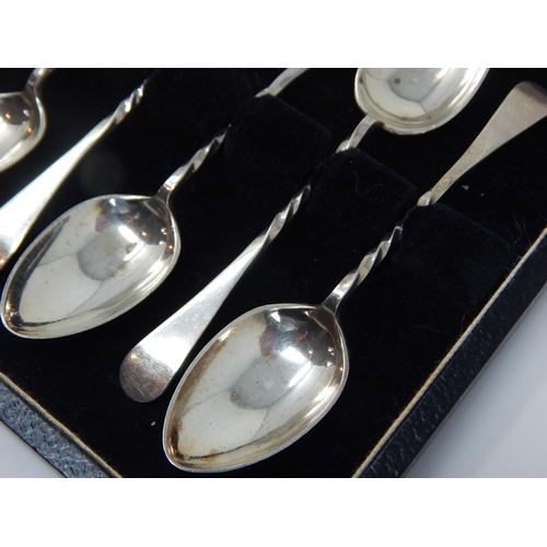 110A - Victorian Set of 6 Silver Coffee Spoons Hallmarked Birmingham 1896 by John Millward Banks in Fitted ... 