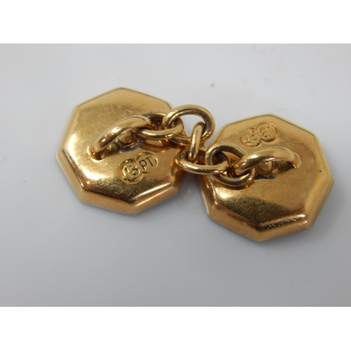 14E - Asprey 18ct Gold & Platinum Diamond Set Cufflinks & Dress Studs 12.26g in Original Bond St, London b... 