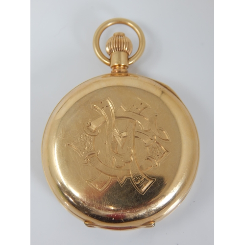 3 - Gentleman's 18ct Gold Pocket Watch with Stop Watch, gross weight 112.88g. Working when catalogued