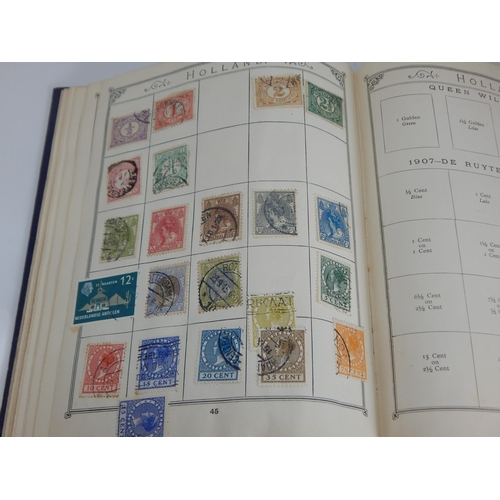 7 - Vintage Lincoln Stamp Album dated September 1915 containing a substantial collection of GB and World... 