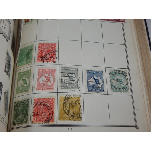 7 - Vintage Lincoln Stamp Album dated September 1915 containing a substantial collection of GB and World... 