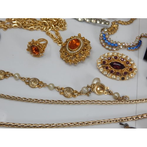 8 - Box of costume jewellery, etc