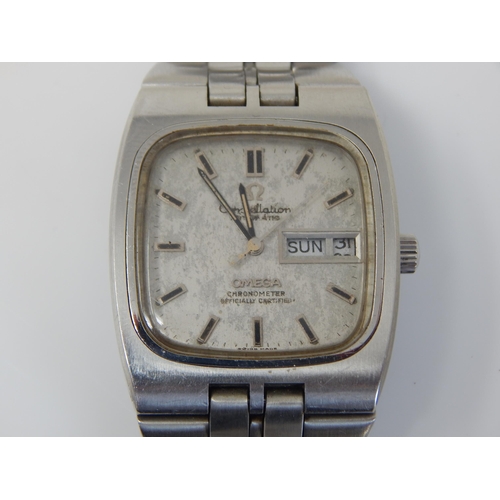 162G - Gentleman's Omega Constellation Automatic Chronometer Wristwatch with Day/Date Aperture on Original ... 