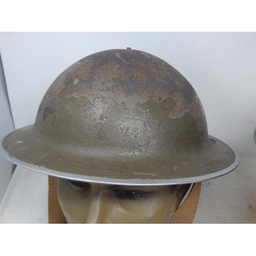 759 - WWII Steel Brodie Helmets (2) with Liners & Chin Straps