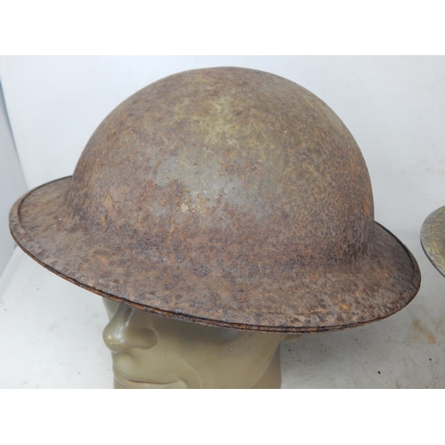 762 - WWII Steel Brodie Helmet Shells (2)