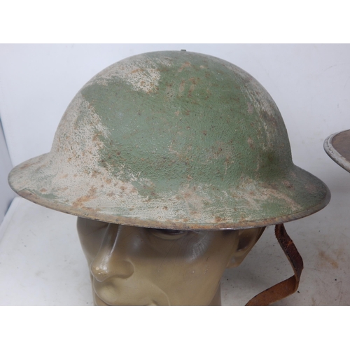 764 - WWII Steel Brodie Helmets (2)