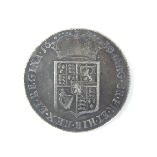 99A - William & Mary Silver Half Crown 1689