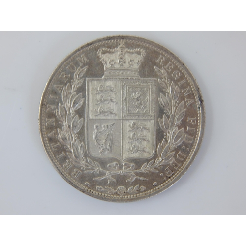 99E - Queen Victoria Silver Half Crown 1886