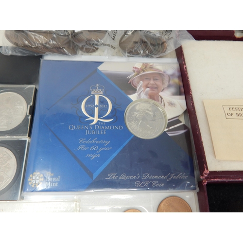 99M - 1951 Festival of Britain 10 coin set, 3 x 1951 crowns, 1953 coronation sets, QEII Diamond Jubilee Co... 