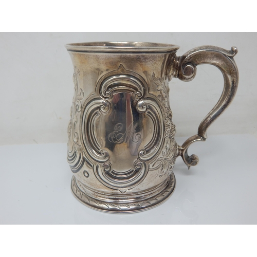 100A - George II Silver Tankard Hallmarked London 1738 by Richard Bayley: Weight 344g