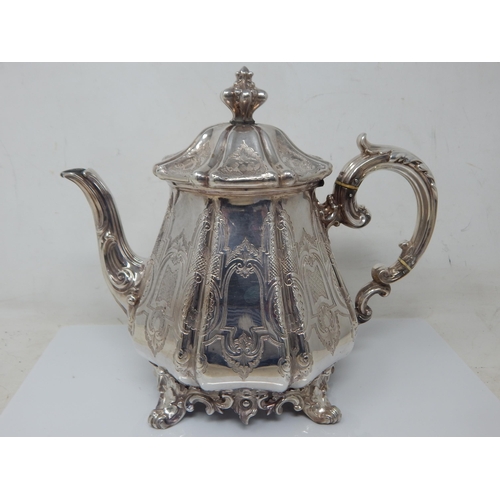 100C - Victorian Silver Tea Pot Hallmarked London 1846 by Edward, Edward Junior, John & William Barnard: We... 