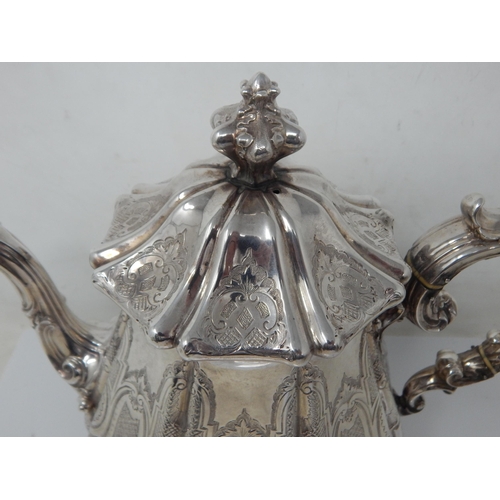 100C - Victorian Silver Tea Pot Hallmarked London 1846 by Edward, Edward Junior, John & William Barnard: We... 