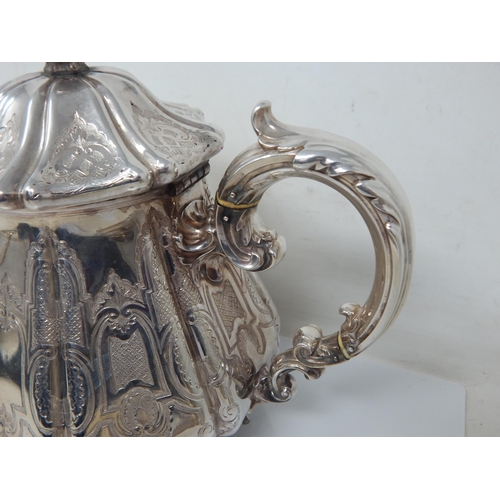 100C - Victorian Silver Tea Pot Hallmarked London 1846 by Edward, Edward Junior, John & William Barnard: We... 