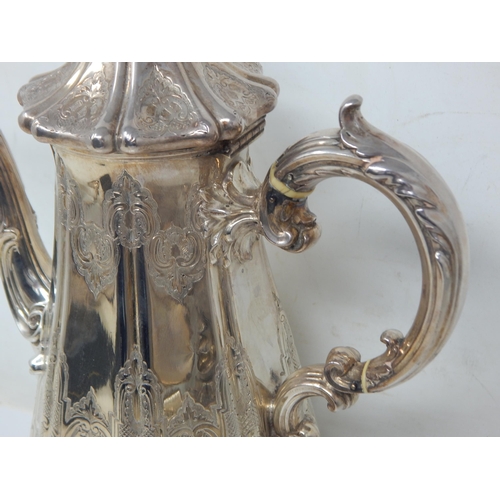 100D - Victorian Silver Coffee Pot Hallmarked London 1846 by Edward, Edward Junior, John & William Barnard:... 