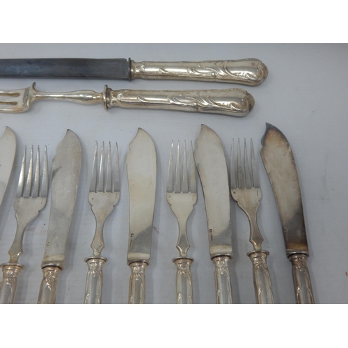 174 - A Quantity of Christofle Silver Plated Flatware together with a small white metal dish