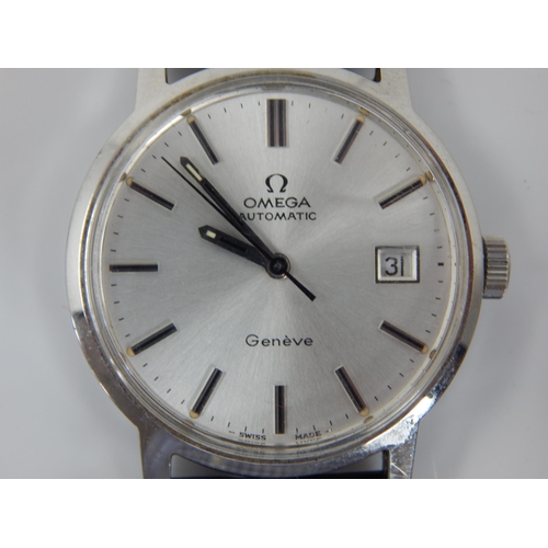 107 - Gentleman's Omega Automatic Geneve Stainless Steel Wristwatch with Date Aperture & Sweep Seconds Han... 