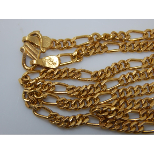 109 - 22ct Gold Fancy Link Chain: Length 50cm: Weight 12.15g