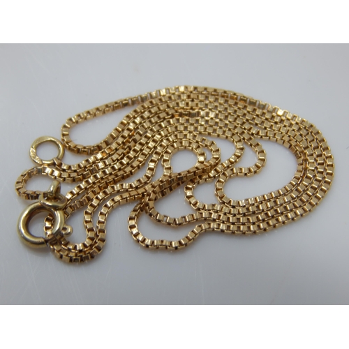 118 - 14ct Gold Fine Link Chain: Length 38cm: Weight 1.98g