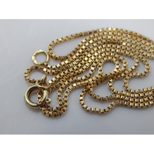 118 - 14ct Gold Fine Link Chain: Length 38cm: Weight 1.98g