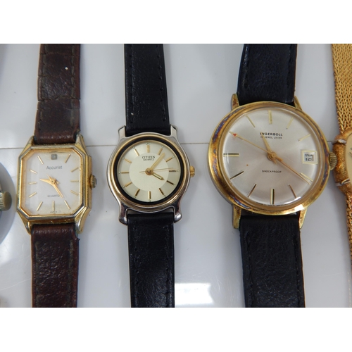 122 - A Group of Gentleman's & Ladies Wristwatches Including a Ladies 18ct Gold Plated Raymond Weil, Gents... 