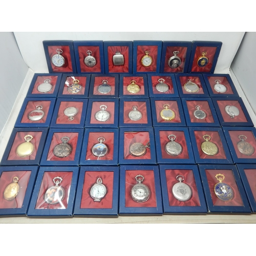 164 - A Large Collection of Modern Pocket Watches in Original Cases of Issue (34)