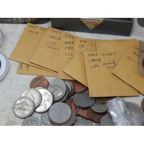 23 - A Quantity of Coins & Banknotes Including Some Silver (lot)