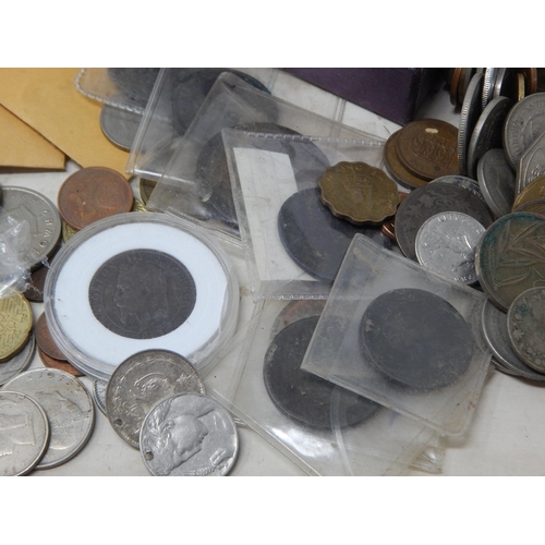 23 - A Quantity of Coins & Banknotes Including Some Silver (lot)