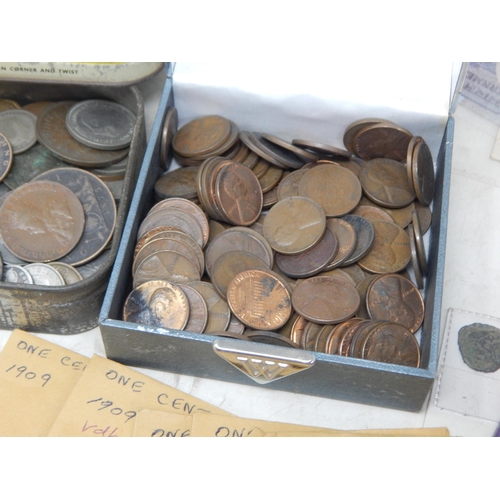 23 - A Quantity of Coins & Banknotes Including Some Silver (lot)