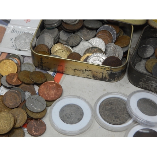 23 - A Quantity of Coins & Banknotes Including Some Silver (lot)