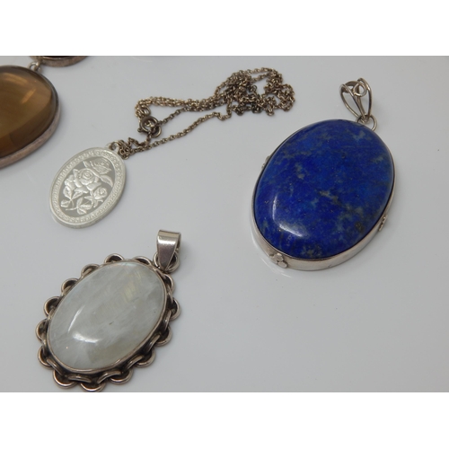 298 - Quantity of Silver Jewellery Including Heavy Silver Necklace: Gross weight 215g gross