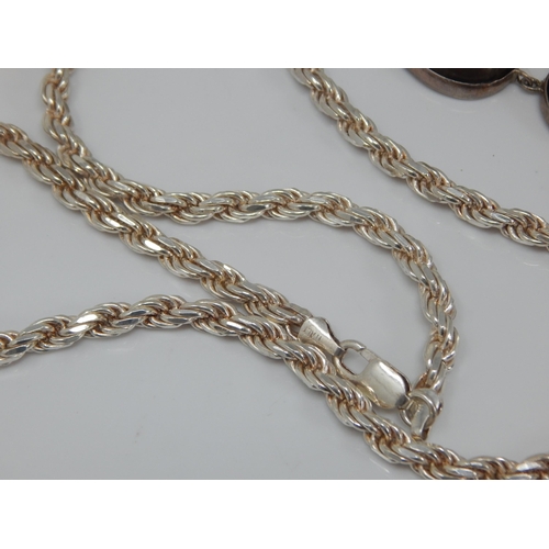 298 - Quantity of Silver Jewellery Including Heavy Silver Necklace: Gross weight 215g gross