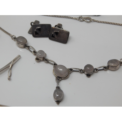 301 - Quantity of Silver, Some Antique Including Locket & Victorian Brooch: Gross weight 270g