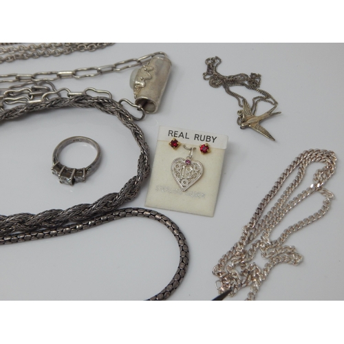 301 - Quantity of Silver, Some Antique Including Locket & Victorian Brooch: Gross weight 270g