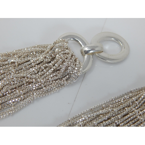 314 - Links of London Hallmarked Silver Necklace & Bracelet Set: Weight 170g