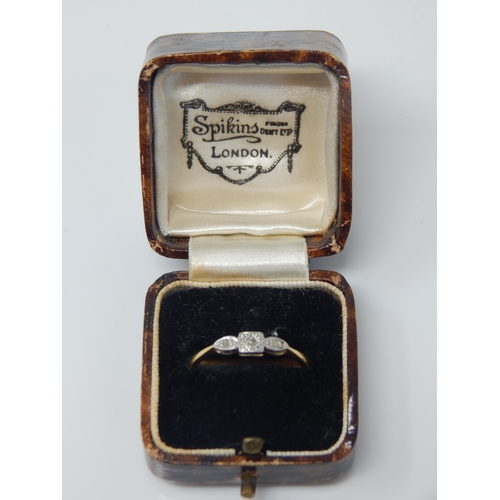 77 - 18ct Gold Diamond Set Ring: Size O/P: Weight 2.31g in Fitted Case