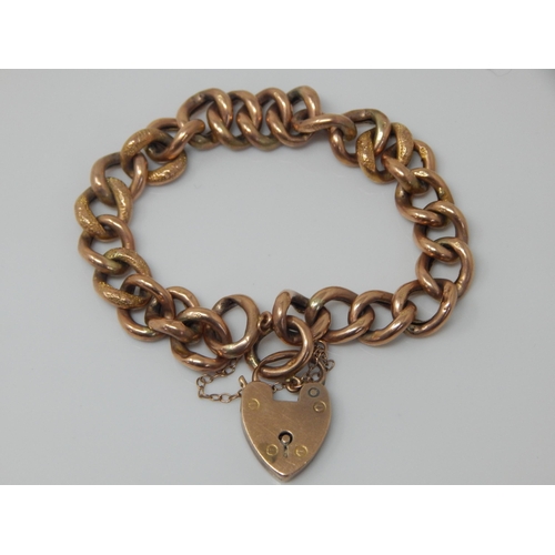 79 - 9ct Gold Bracelet with Padlock Clasp: Weight 11.77g