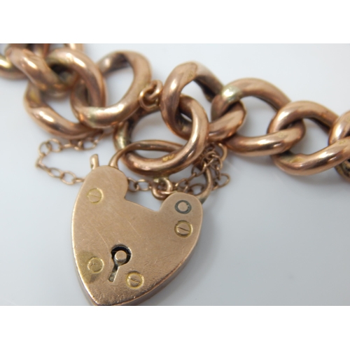 79 - 9ct Gold Bracelet with Padlock Clasp: Weight 11.77g