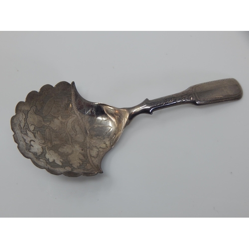 George IV Silver Caddy Spoon Hallmarked Birmingham 1821 by Joseph Taylor.