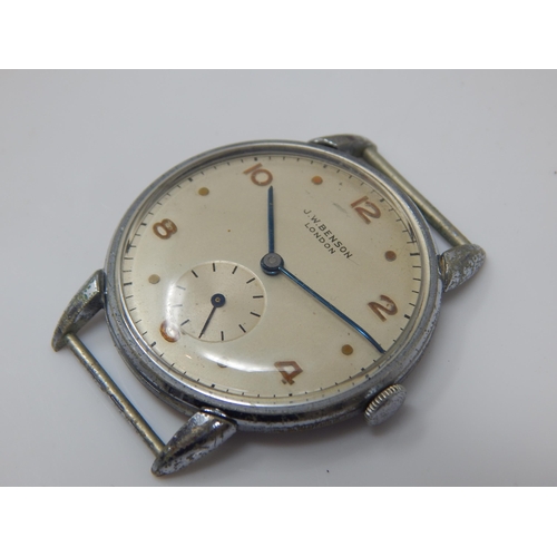 326 - Gentleman's J. W. Benson Stainless Steel Wristwatch with Subsidiary Seconds Dial together with a Swi... 