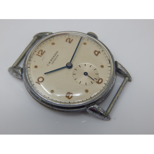 326 - Gentleman's J. W. Benson Stainless Steel Wristwatch with Subsidiary Seconds Dial together with a Swi... 