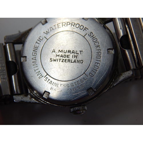 326 - Gentleman's J. W. Benson Stainless Steel Wristwatch with Subsidiary Seconds Dial together with a Swi... 