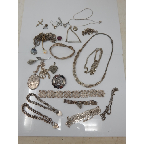 327 - A Quantity of Silver Jewellery: Weight 260g together with some white metal Jewellery
