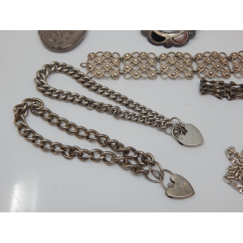 327 - A Quantity of Silver Jewellery: Weight 260g together with some white metal Jewellery