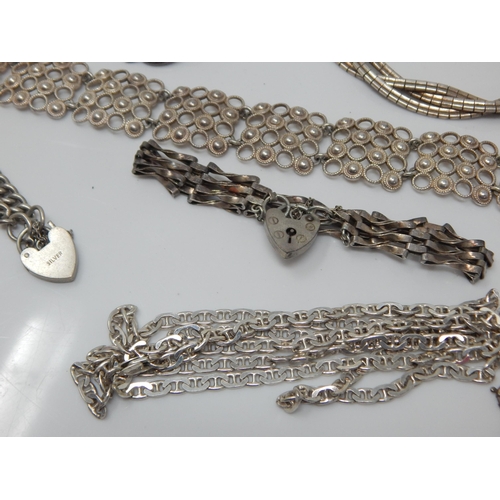 327 - A Quantity of Silver Jewellery: Weight 260g together with some white metal Jewellery